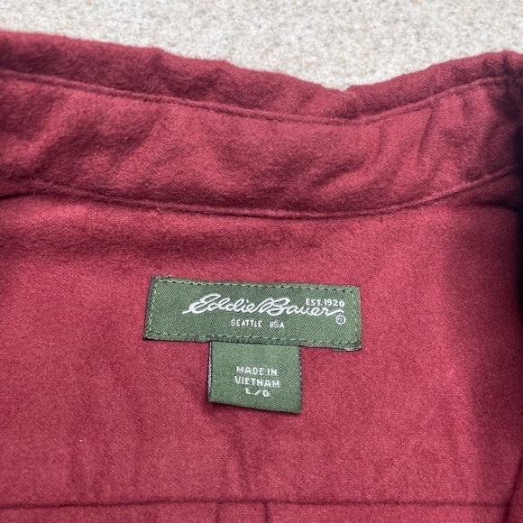 NWT Eddie Bauer Cotton Button Down Long Sleeve Shirt Size Large - Picture 4 of 8